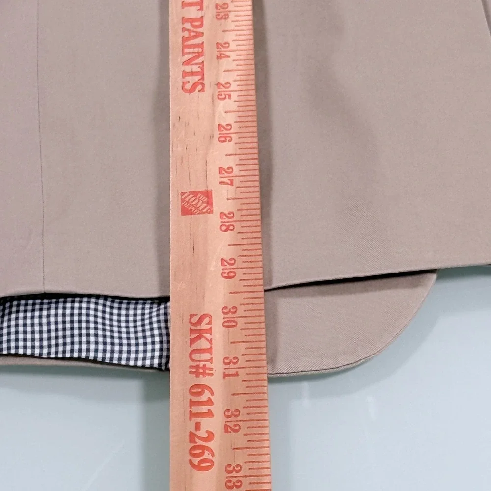 BANANA REPUBLIC Solid Khaki Cotton Blend Mens Sport Coat Blazer - 44 Regular